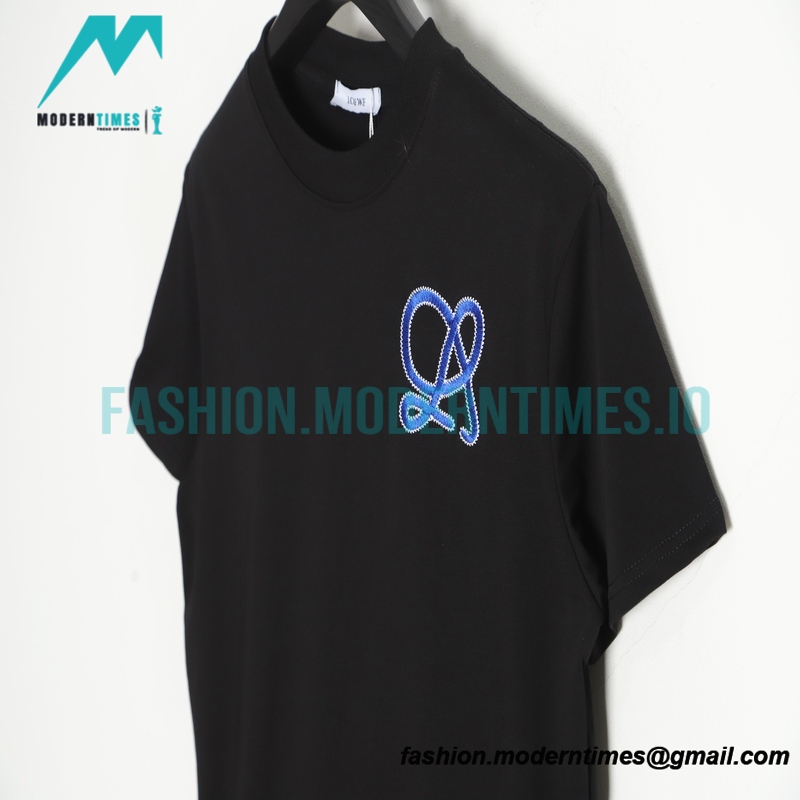 Loewe - Thick Thread Embroidery Logo Short SleeveF