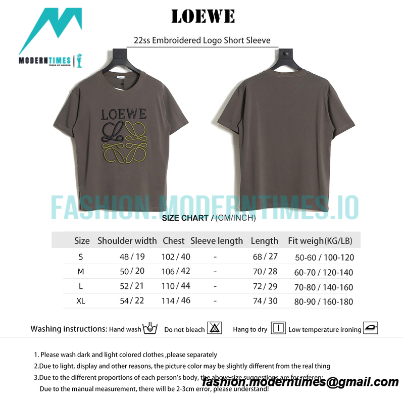 Loewe - 22ss Embroidered Logo Short Sleeve