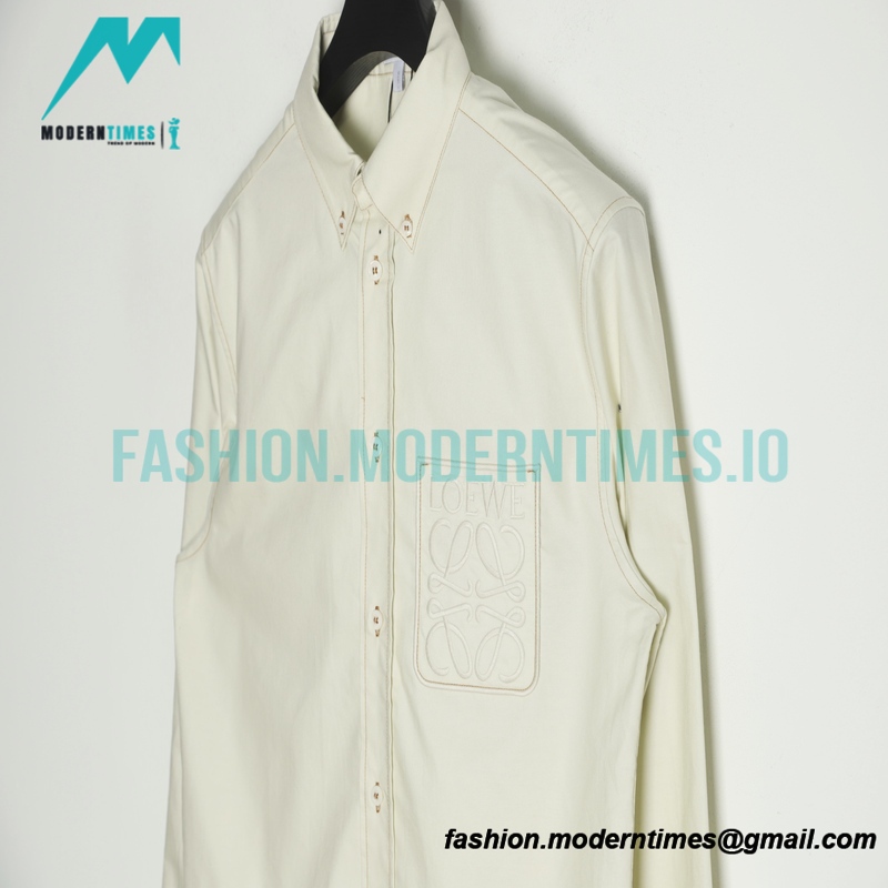 Loewe - 22FW Four-leaf Clover Pocket Long Shirt