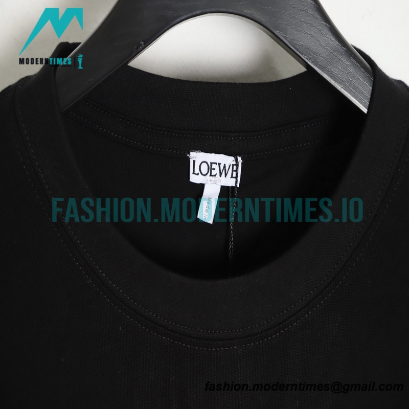 Loewe - 22SS Fluorescent Black Four-leaf Clover Short-sleeved T-shirt
