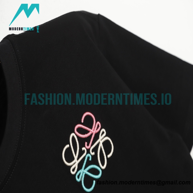 Loewe - Chest Color Logo Pattern Embroidery Short Sleeve