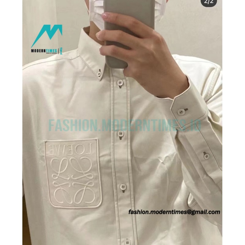 Loewe - 22FW Four-leaf Clover Pocket Long Shirt