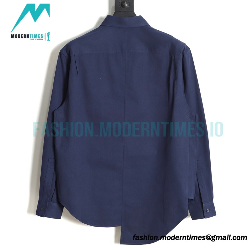 Loewe - 23SS Irregular Solid Color Long Sleeve Shirt