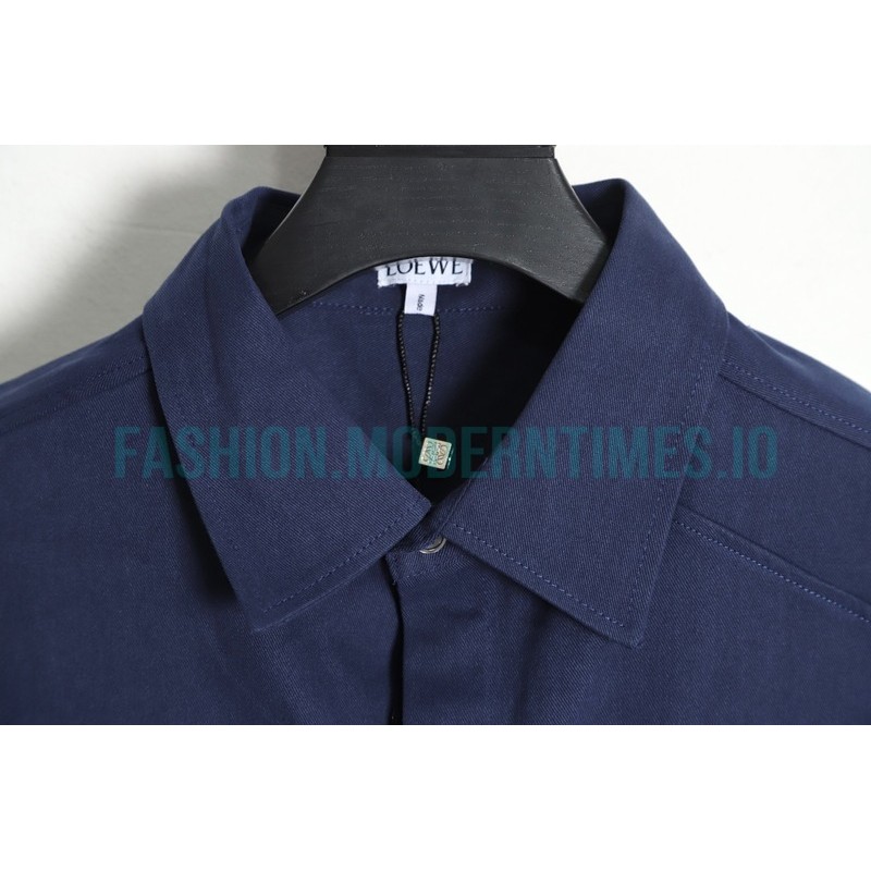 Loewe - 23SS Irregular Solid Color Long Sleeve Shirt