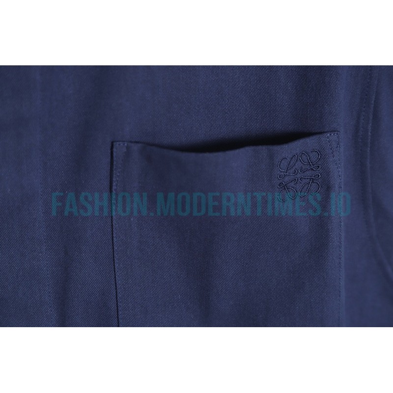 Loewe - 23SS Irregular Solid Color Long Sleeve Shirt