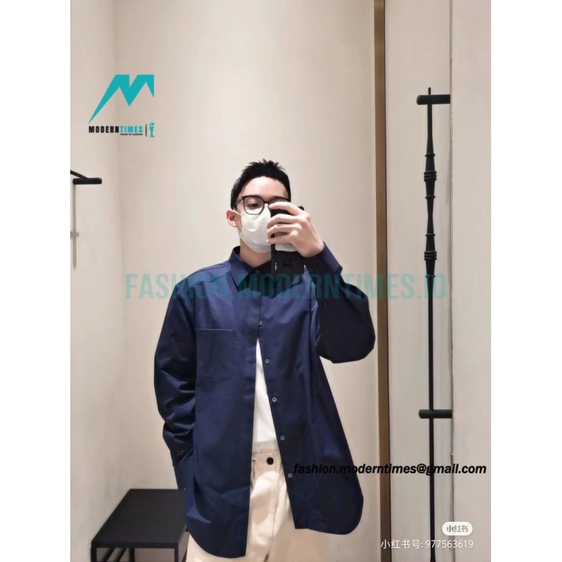 Loewe - 23SS Irregular Solid Color Long Sleeve Shirt