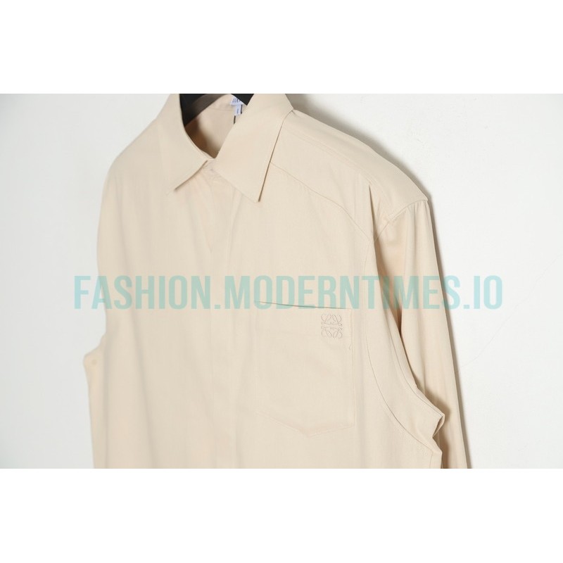 Loewe - 23SS Irregular Solid Color Long Sleeve Shirt