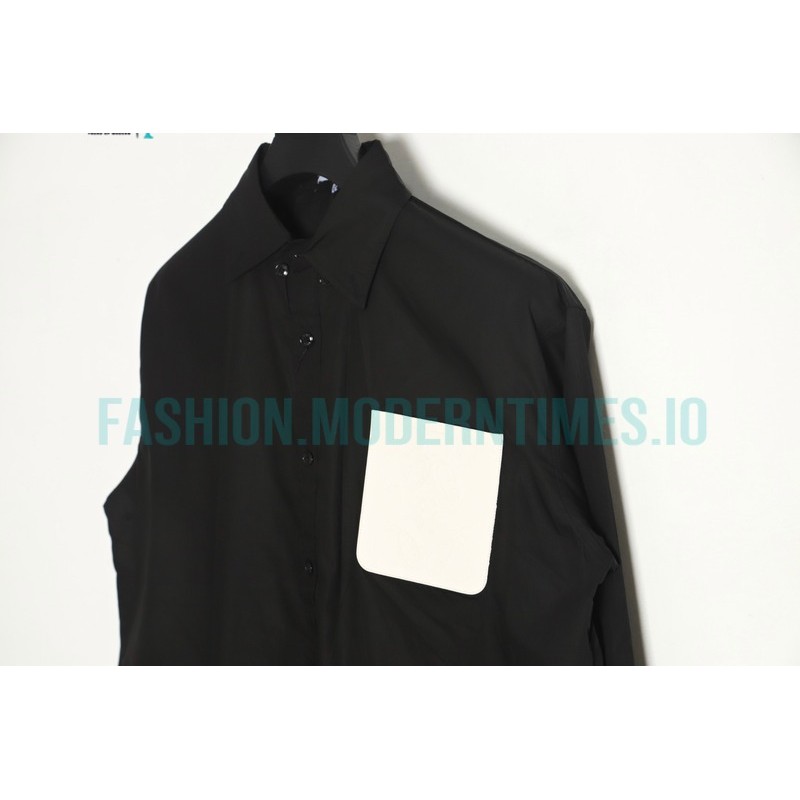 Loewe - Leather Label Pocket Embroidered Shirt With Long Sleeves