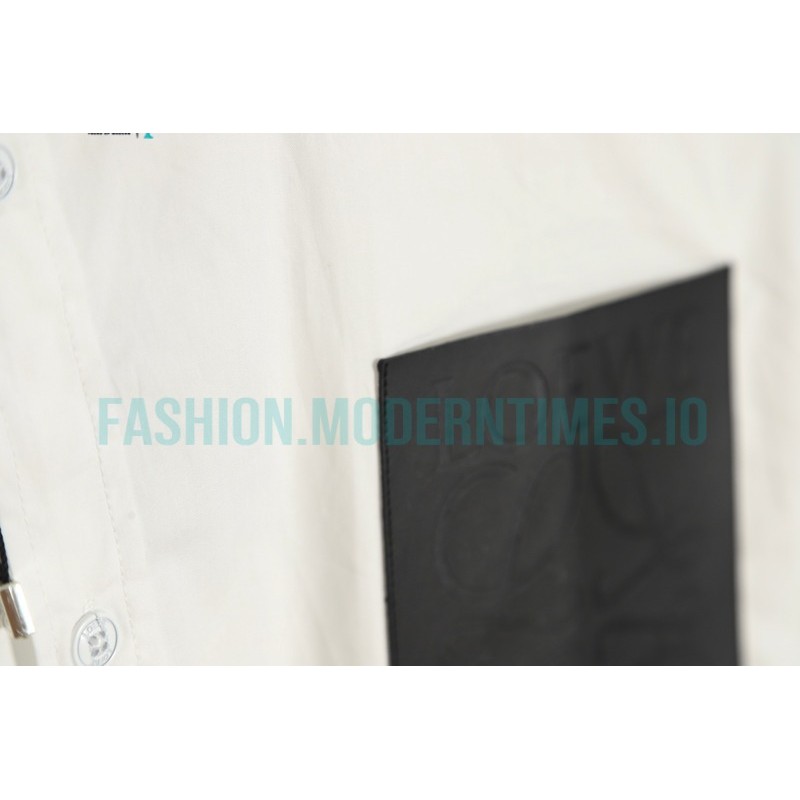 Loewe - Leather Label Pocket Embroidered Shirt With Long Sleeves
