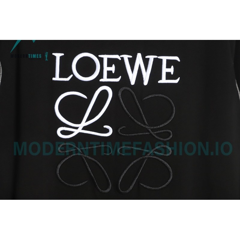 Loewe - 23FW Bright Thread Color Contrast Four-leaf Clover Embroidery Long Sleeve T-shirt