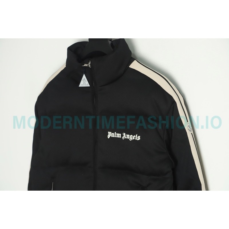 Moncler - Palm Angels Co-brand Striped Embroidered Logo Down Jacket