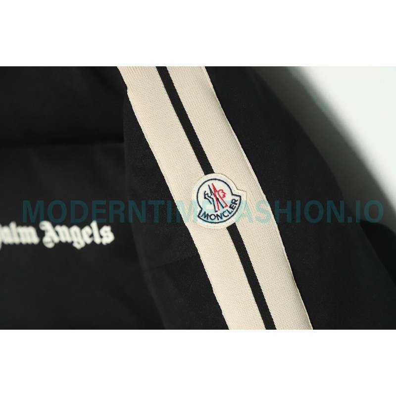 Moncler - Palm Angels Co-brand Striped Embroidered Logo Down Jacket