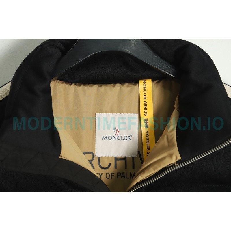 Moncler - Palm Angels Co-brand Striped Embroidered Logo Down Jacket