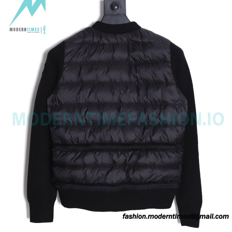 Moncler - 23FW Grenoble Series Knitted Patchwork Down Collar Casual Jacket