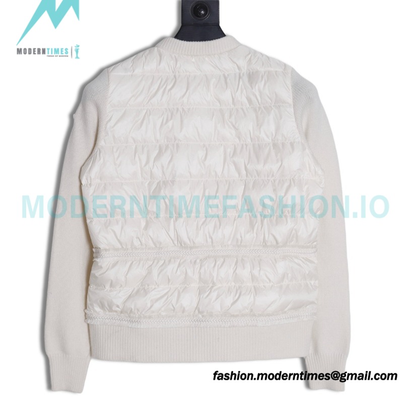 Moncler - 23FW Grenoble Series Knitted Patchwork Down Collar Casual Jacket