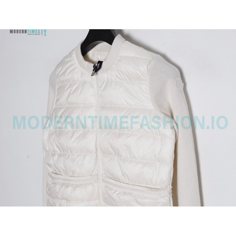 Moncler - 23FW Grenoble Series Knitted Patchwork Down Collar Casual Jacket