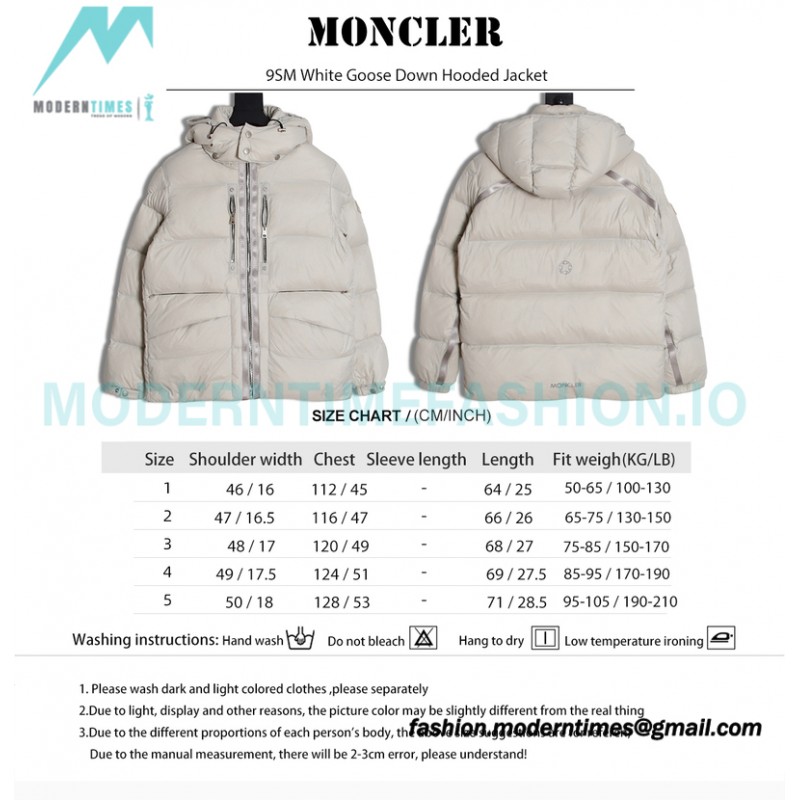 Moncler - Alys 9SM White Goose Down Hooded Jacket