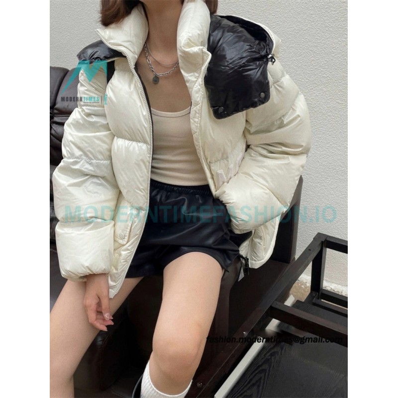 Moncler - 23FW Abbaye Logo Embroidered Short Down Jacket