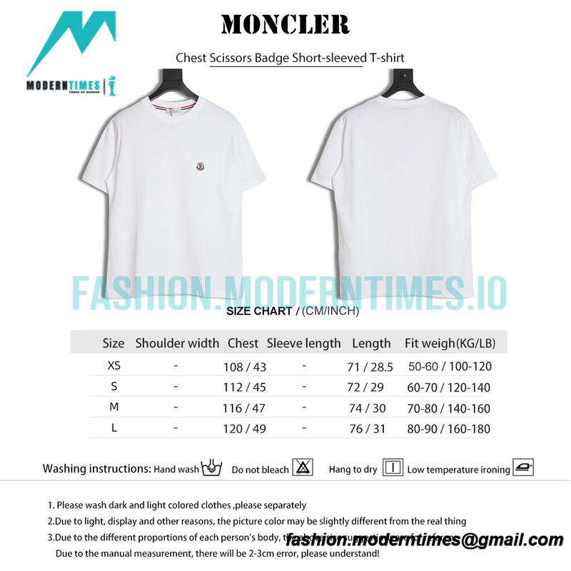 Moncler - Chest Scissors Badge Short-sleeved T-shirt
