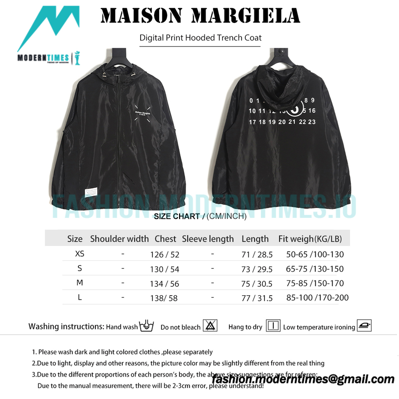 Maison Margiela - Digital Print Hooded Trench Coat