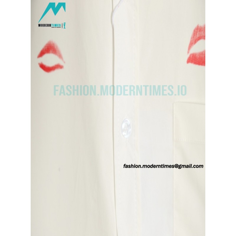 Maison Margiela -  Collar Lip Print Shirt