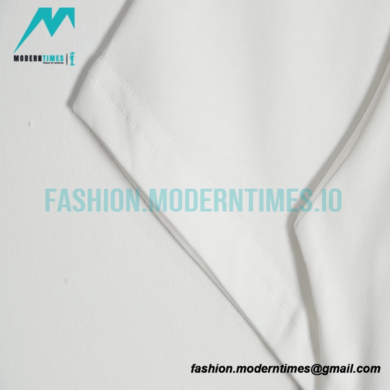Maison Margiela - Black And White Reversed Letters Embroidered Short Sleeves