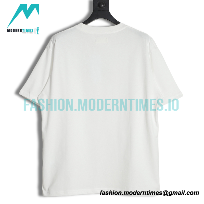 Maison Margiela - Black And White Reversed Letters Embroidered Short Sleeves