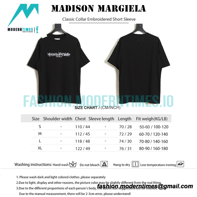 Maison Margiela - Classic Collar Embroidered Short Sleeve