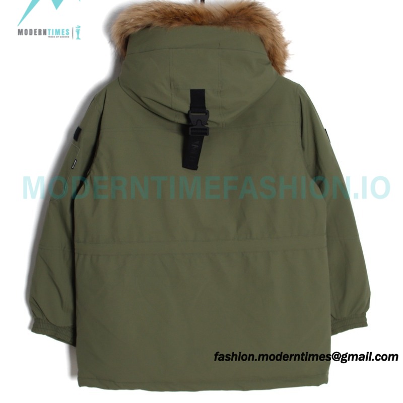 MLB - Chest Embroidered Logo Fur Collar Hooded Down Jacket