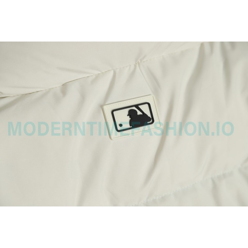 MLB - Button Label Embroidered Short Thickened Down Jacket