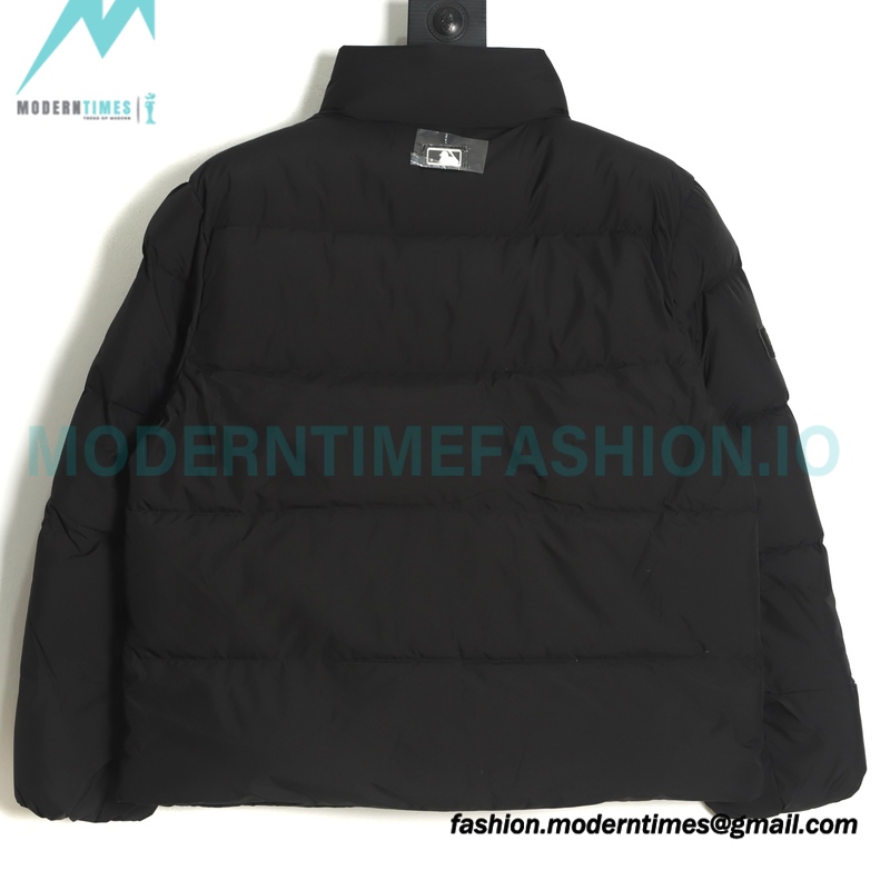 MLB - Button Label Embroidered Short Thickened Down Jacket