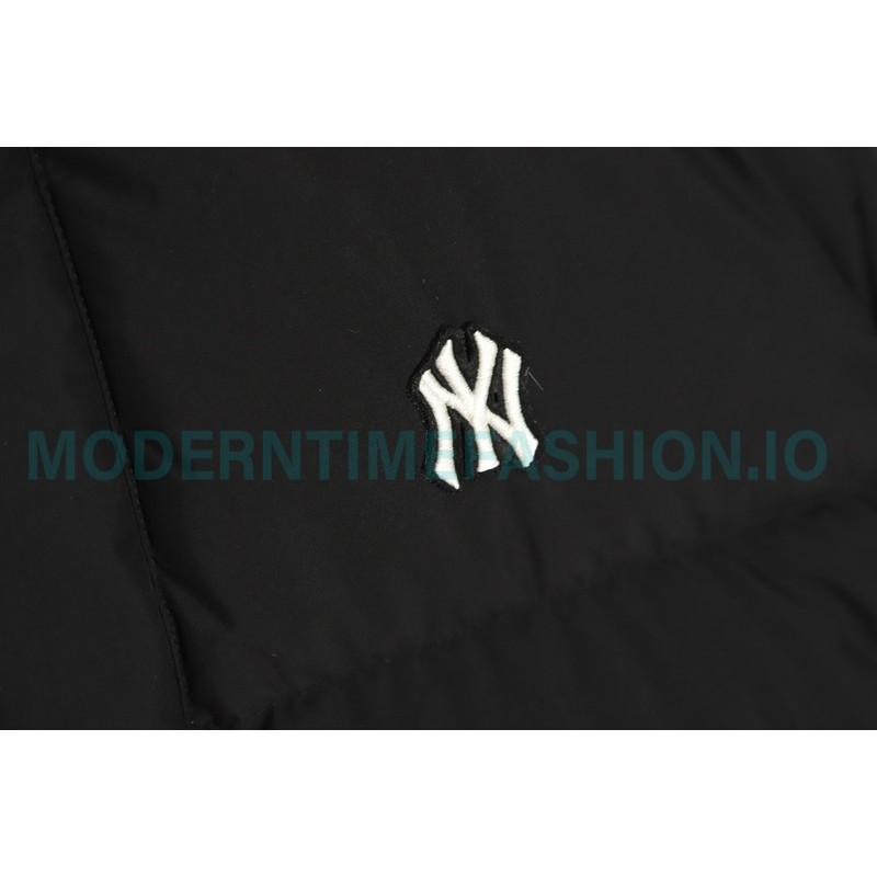 MLB - Button Label Embroidered Short Thickened Down Jacket