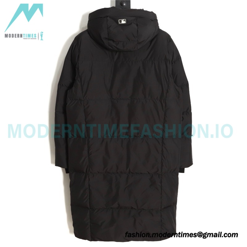 MLB - Button Small Embroidered Logo Long Down Jacket