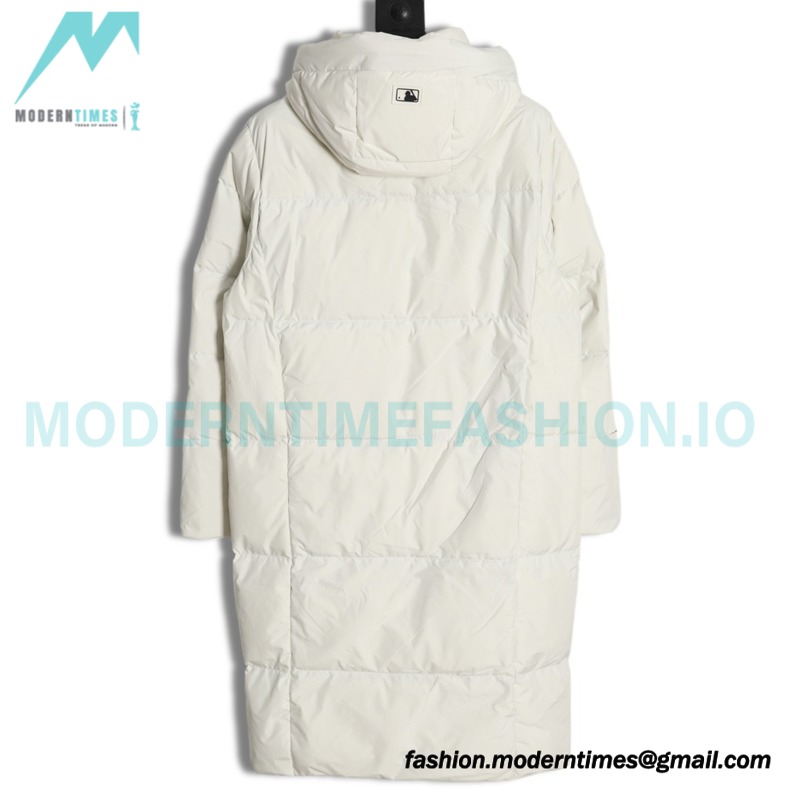 MLB - Button Small Embroidered Logo Long Down Jacket