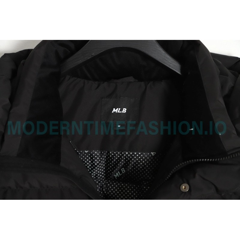 MLB - Button Small Embroidered Logo Long Down Jacket