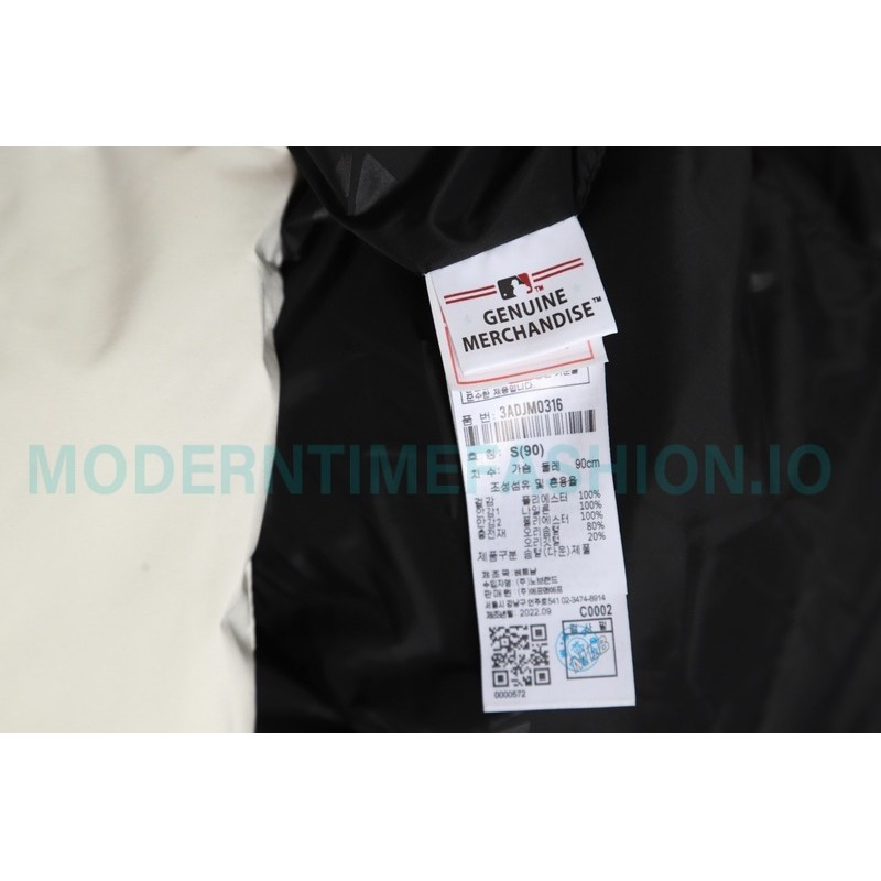 MLB - Button Small Embroidered Logo Long Down Jacket