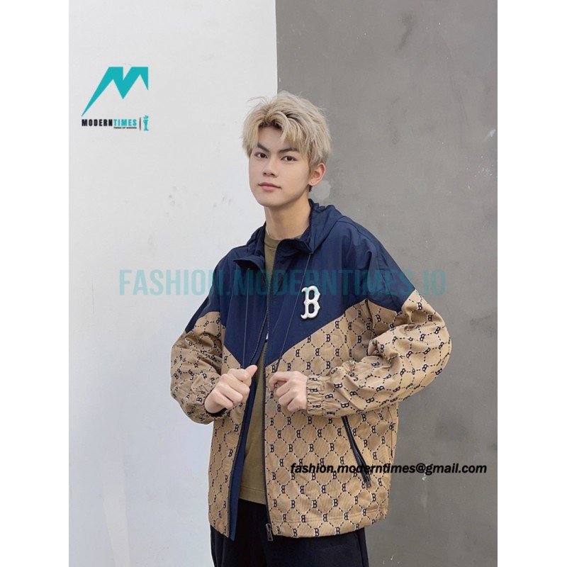 MLB - Logo printed Letter Hooded Long-sleeved Printed Jacket