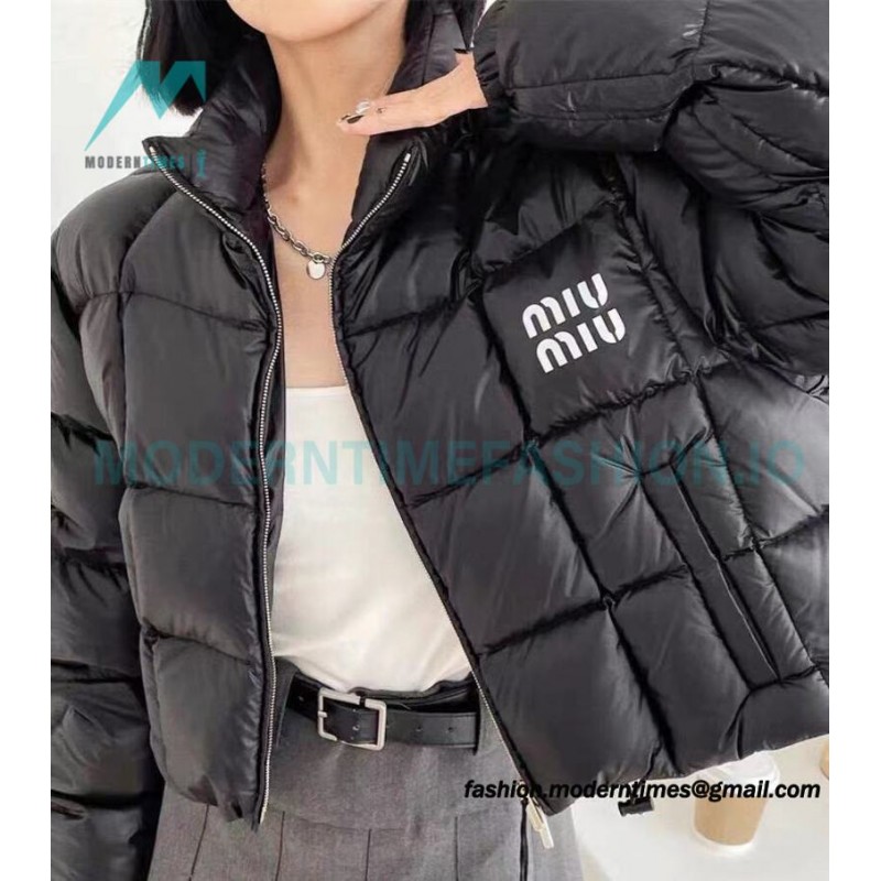Miu Miu - 23FW Check Bread Short Down Jacket