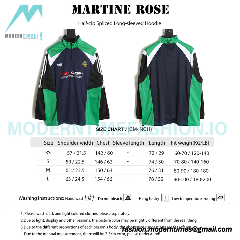 Martine Rose - Half-zip Spliced Long-sleeved Hoodie