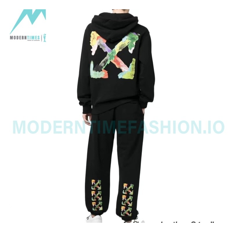 Off-White - Environmental Graffiti Ink Arrow Hoodie