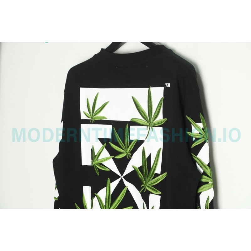  Off White - 22SS Embroidered Leaf Arrow Hoodie