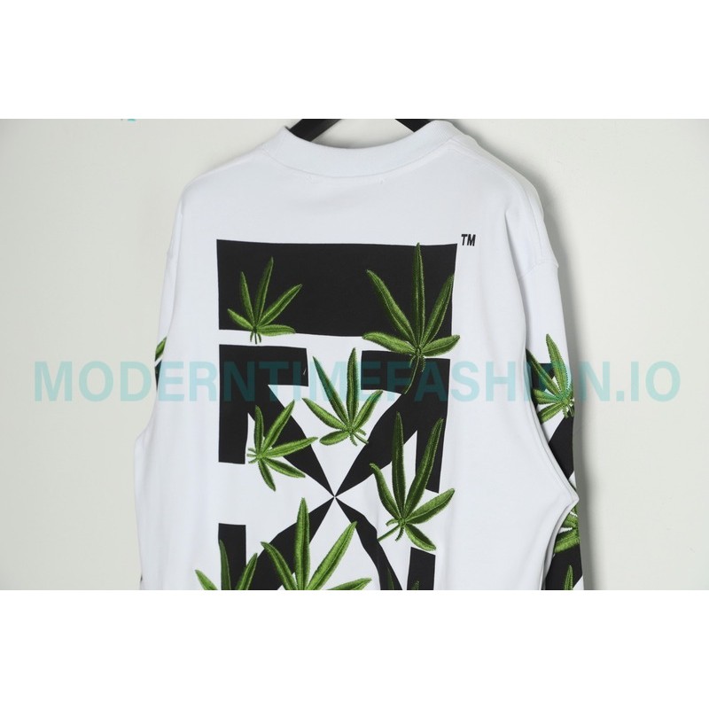  Off White - 22SS Embroidered Leaf Arrow Hoodie