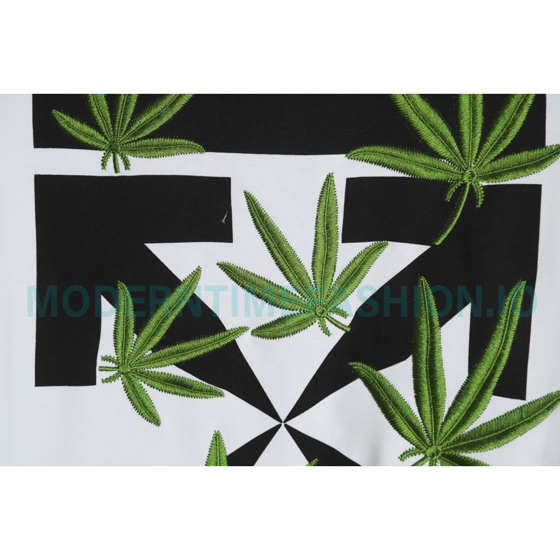  Off White - 22SS Embroidered Leaf Arrow Hoodie
