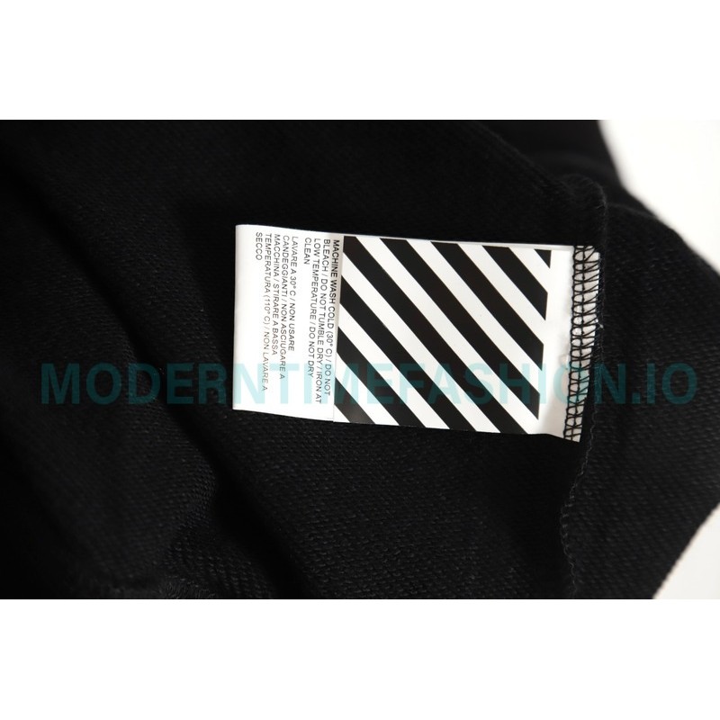 Off-White - Yellow Tape Zip-up Hoodie