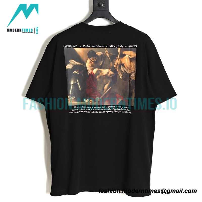 Off White - 23SS Classical Religious Oil Painting Short Sleeve