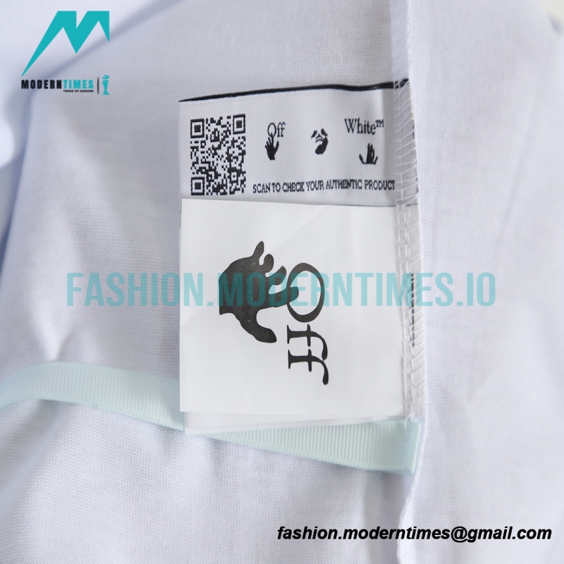 Off White - 23ss Hand Painted Oil Painting Watercolor Graffiti Arrow Short Sleeve T-shirt