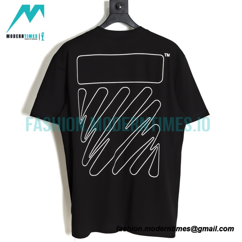 Off White - 23S Graffiti Brush Zebra Crossing Short Sleeve
