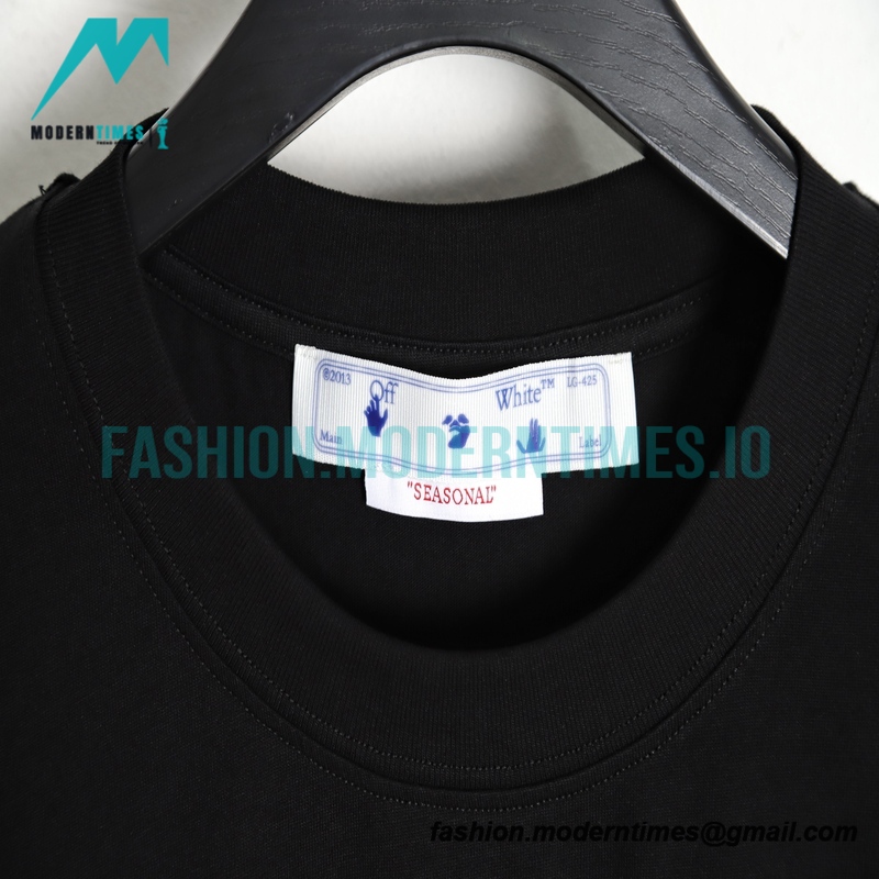 Off White - 23ss Sketch Splashed Ink Arrow Letters Short Sleeve