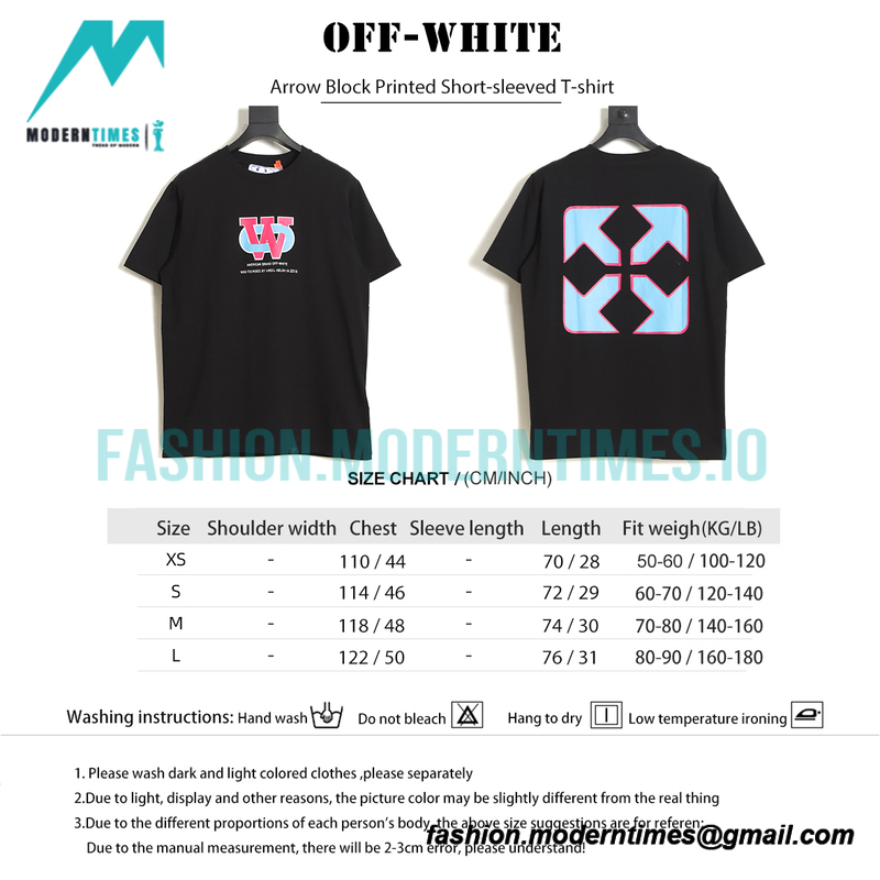 Off White - Arrow Block Printed Short-sleeved T-shirt