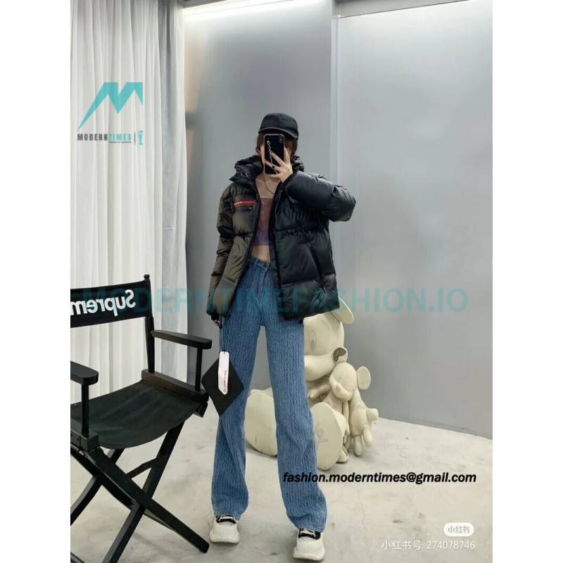 Prada - 21FW Red Stripe Down Jacket